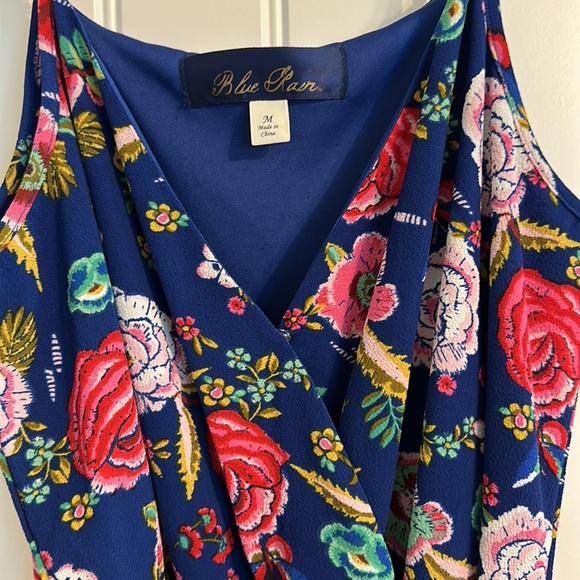 Blue Rain Floral Romper - Picture 3 of 13